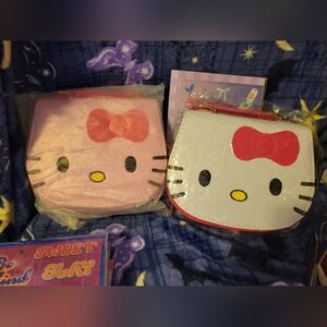 *Pick ONE* NIP Hello Kitty Faux Leather Quilted Crossbody Bag • Pink or White